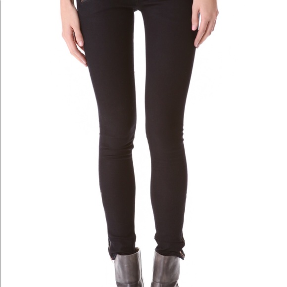 RAG & BONE Black ankle zip jeans - Picture 3 of 5
